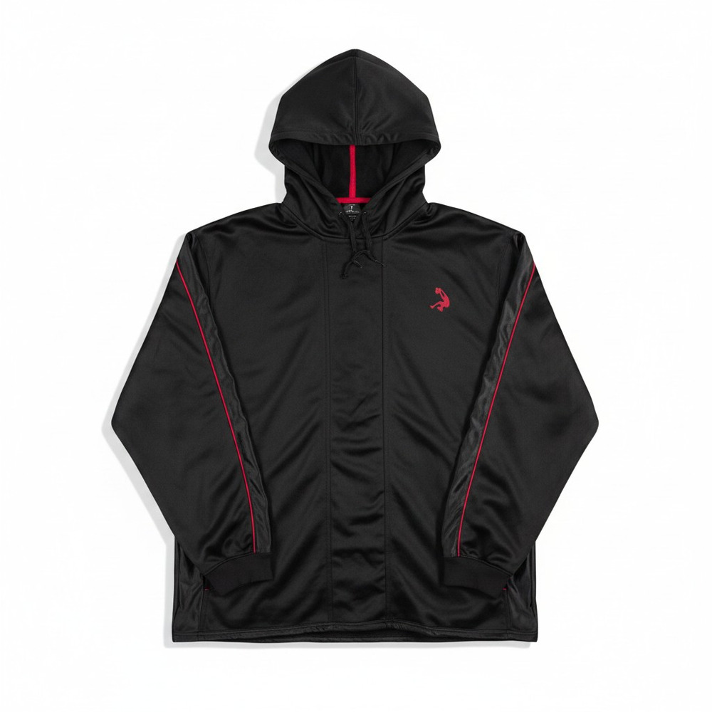 Vintage 90s Y2k Shaq Shaquille Oneal Dunkman Logo Pullover Hoodie Black Red XL